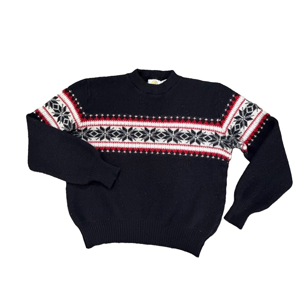 Vintage Colorado Knitting Mills S Sweater Mens Womens Wool Fair Isle Ski Resort